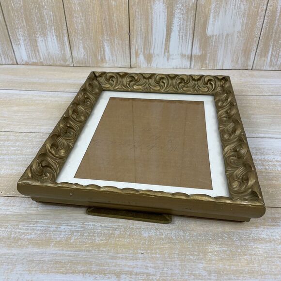 Vintage Ornate Gold Table Picture Frame Hollywood Regency See Measurement B - Picture 7 of 13